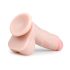 Easytoys – sugekopp-dildo med testikler (17,5 cm) – naturlig