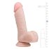 Easytoys – sugekopp-dildo med testikler (17,5 cm) – naturlig