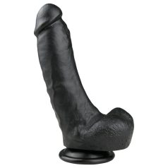Easytoys - sugekopp dildo med testikler (20 cm) - svart