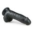 Easytoys - sugekopp dildo med testikler (20 cm) - svart