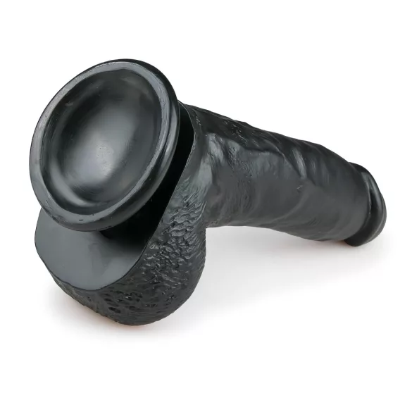 Easytoys - sugekopp dildo med testikler (20 cm) - svart