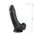 Easytoys - sugekopp dildo med testikler (20 cm) - svart