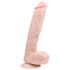 Easytoys – stor dildo med sugekopp og testikler (26,5cm) – hudfarget