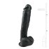Easytoys - stor sugekoppdildo med testikler (26,5 cm) - svart