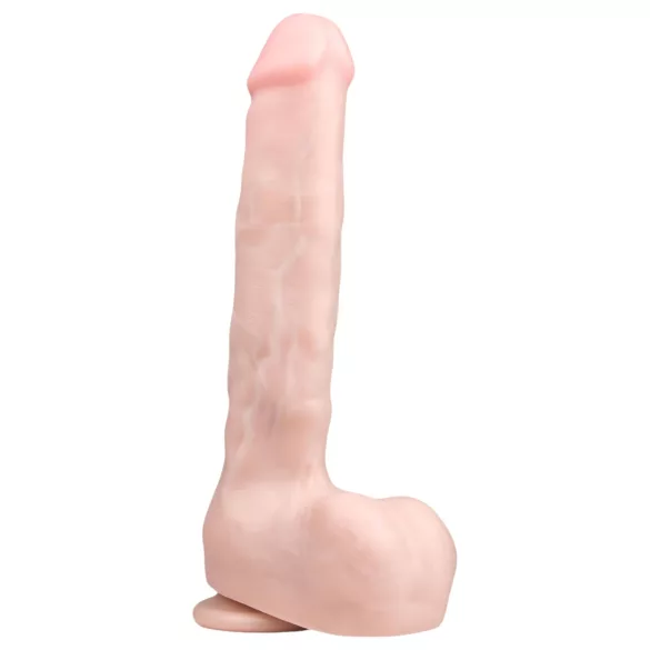 Easytoys - stor dildo med sugekopp og testikler (29,5 cm) - naturtro