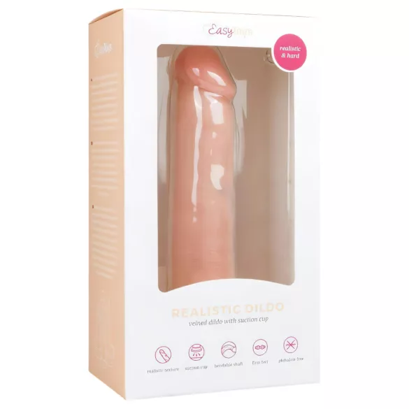 EasyToys - realistisk dildo med sugekopp (20,5 cm, naturfarget)