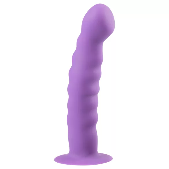 Easytoys - Bølget Sugekopp Dildo (Lilla)