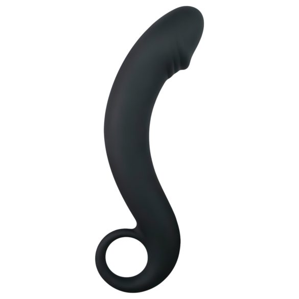 EasyToys Bøyd Dong - silikon analdildo (svart)