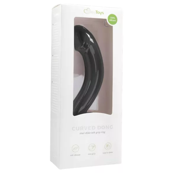 EasyToys Bøyd Dong - silikon analdildo (svart)