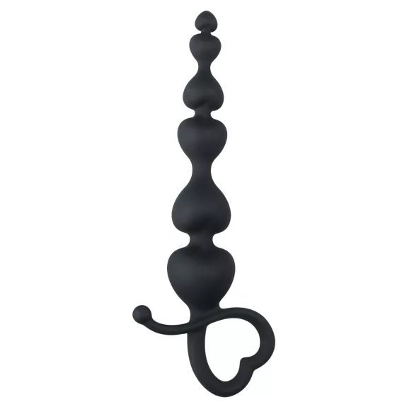 EasyToys - analdildo med perler (svart)