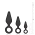 Easytoys - ringformet analpluggsett - 3 stk (svart)