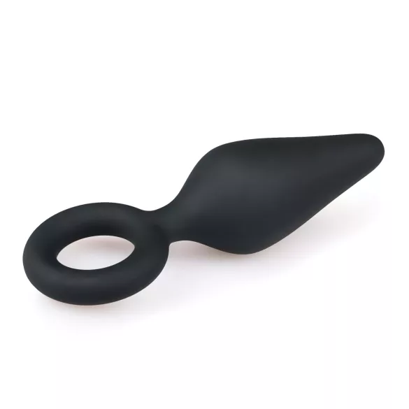 Easytoys Spiss Analkrok - med ringer - medium (svart)