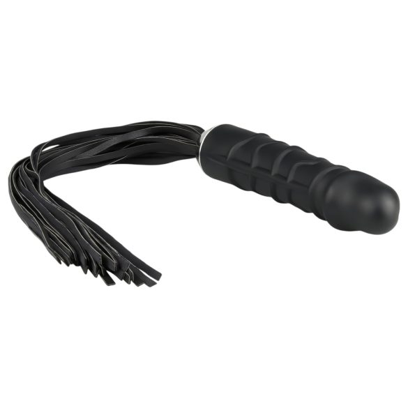 Easytoys Flogger - pisk og silikon dildo i ett (svart)