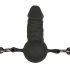 Easytoys - munnknebel med intern dildo (svart)