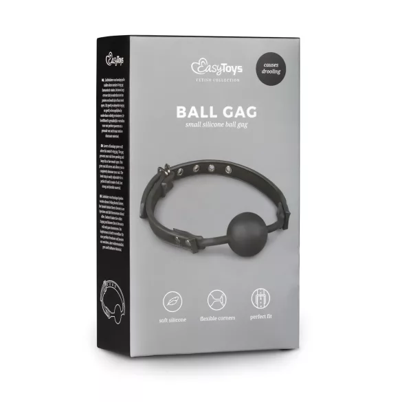 Easytoys - silikon ball gag (svart)
