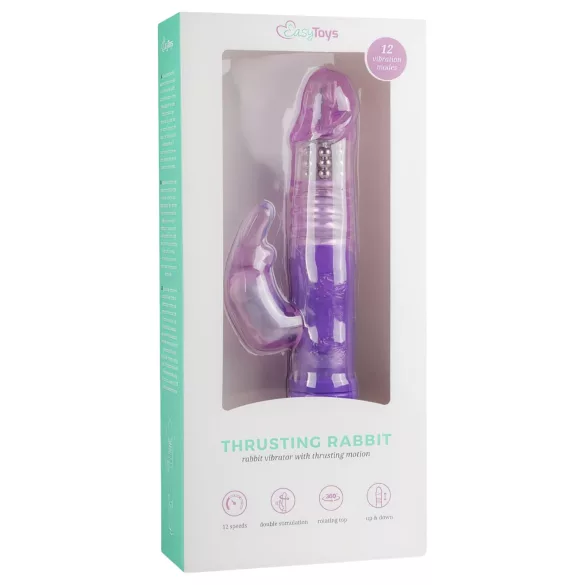 Easytoys Bunny - støt-roterende vibrator (lilla)