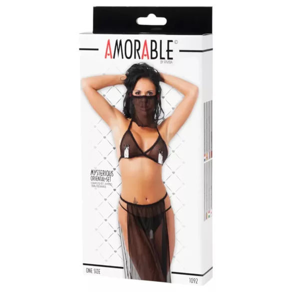 Amorable - magedanskostyme (svart) - S-L