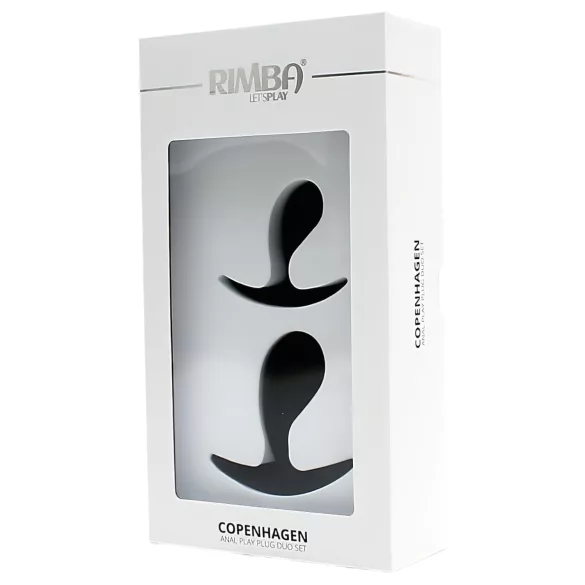 Rimba Copenhagen - analplug-sett (svart, 2 stk)