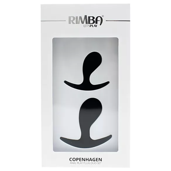 Rimba Copenhagen - analplug-sett (svart, 2 stk)