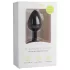 Easytoys Diamond - hvit stein analplug (liten) - svart