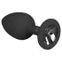 Easytoys Diamond - hvit stein analplug (liten) - svart