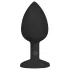 Easytoys Diamond - hvit stein analplug (liten) - svart