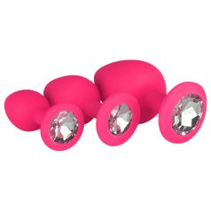 Easytoys Diamond - Anal Plug Sett (Rosa)
