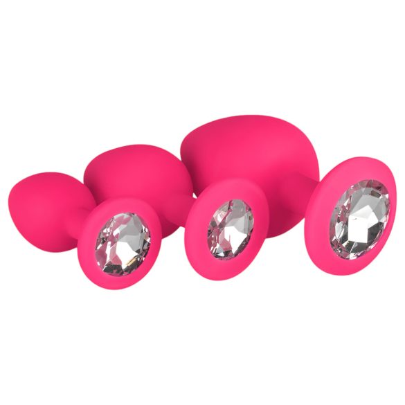 Easytoys Diamond - Anal Plug Sett (Rosa)