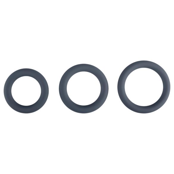 Boners - 3-delt penisringsett (grå)