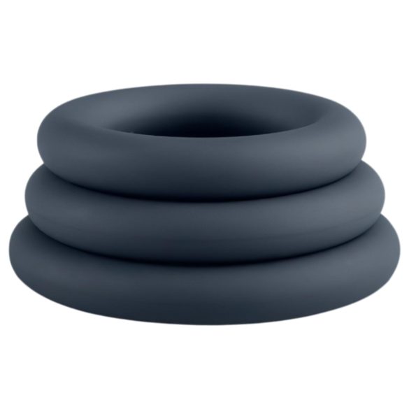 Boners - 3-delt penisringsett (grå)