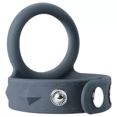 Boners L-strap - Penisring & testikkelring i ett (grå)