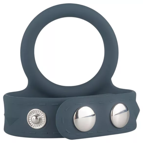 Boners L-strap - Penisring & testikkelring i ett (grå)