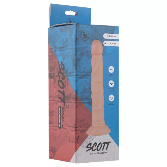 Real Fantasy Scott - naturtro dildo - 25 cm (naturlig)