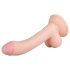 Real Fantasy Vince - dildo med forhud og testikler - 19,5cm (naturlig)