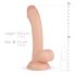 Real Fantasy Vince - dildo med forhud og testikler - 19,5cm (naturlig)