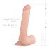 Real Fantasy Felix - naturtro dildo med testikler - 22 cm (naturlig)