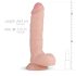 Real Fantasy Glynn - naturtro dildo med stang - 25 cm (natur)