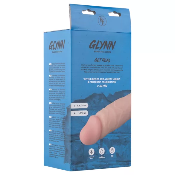 Real Fantasy Glynn - naturtro dildo med stang - 25 cm (natur)