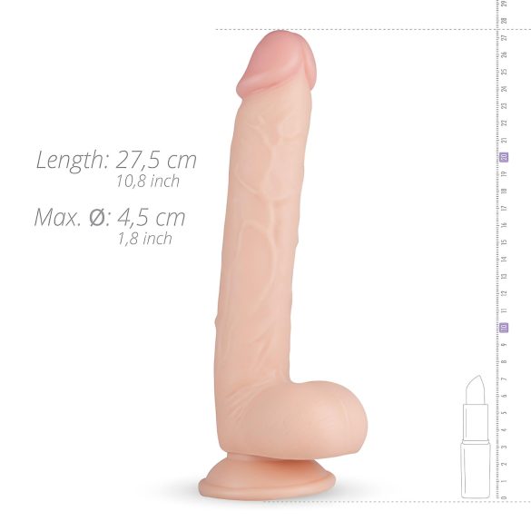 Real Fantasy Elvin - realistisk dildo med baller - 28 cm (natur)