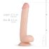 Real Fantasy Elvin - realistisk dildo med baller - 28 cm (natur)