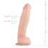 Real Fantasy Dwane - naturtro dildo med punger - 31 cm (naturlig)