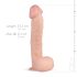 Real Fantasy Lexon - herlig naturtro dildo - 33 cm (naturlig)