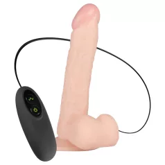   Real Fantasy Lewis - Oppladbar realistisk vibrator - 22 cm (naturlig)