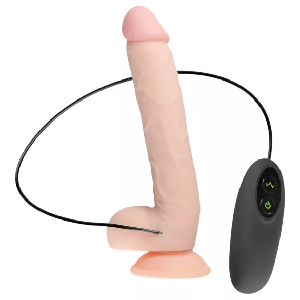Real Fantasy Elvin - oppladbar, naturtro vibrator - 28cm (naturlig)