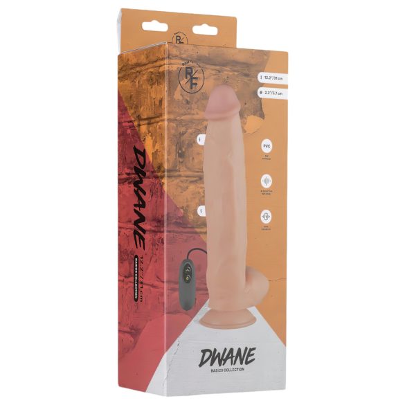 Real Fantasy Dwane - oppladbar, naturtro vibrator - 31 cm (naturlig)