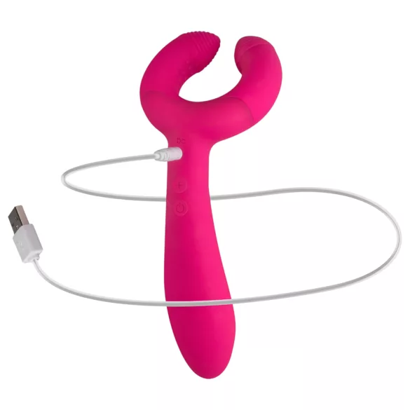 Easytoys Par - oppladbar, vanntett parvibrator (rosa)