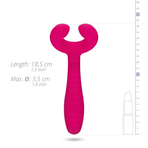 Easytoys Par - oppladbar, vanntett parvibrator (rosa)