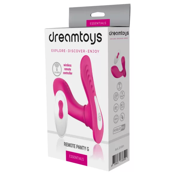 Dreamtoys Essentials - bærbar G-punktstimulerende trusevibrator (magenta)