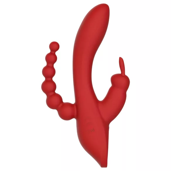Rød Revolusjon Hera - trådløs, vanntett 3-grenet vibrator (rød)