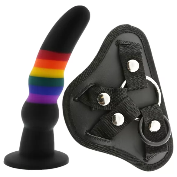 Colorful Love - fargerik strap-on dildo